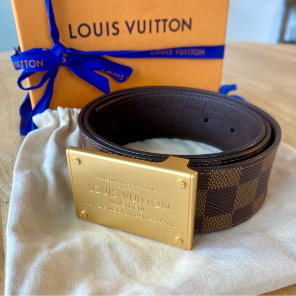 Men's Louis Vuitton Belt M9235V (Ebene/Brown) 100cm (40